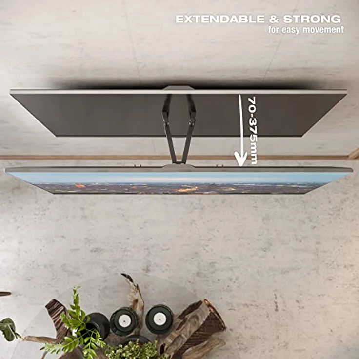 RICOO TV Wandhalterung Fernseher Schwenkbar Neigbar für 32-65 Zoll, Universal TV Halterung S7244, Fernsehhalterung für Wand, Wandhalterung Fernseher 55 Zoll bis 50 Kg mit max. VESA 400x400 mm – Bild 4