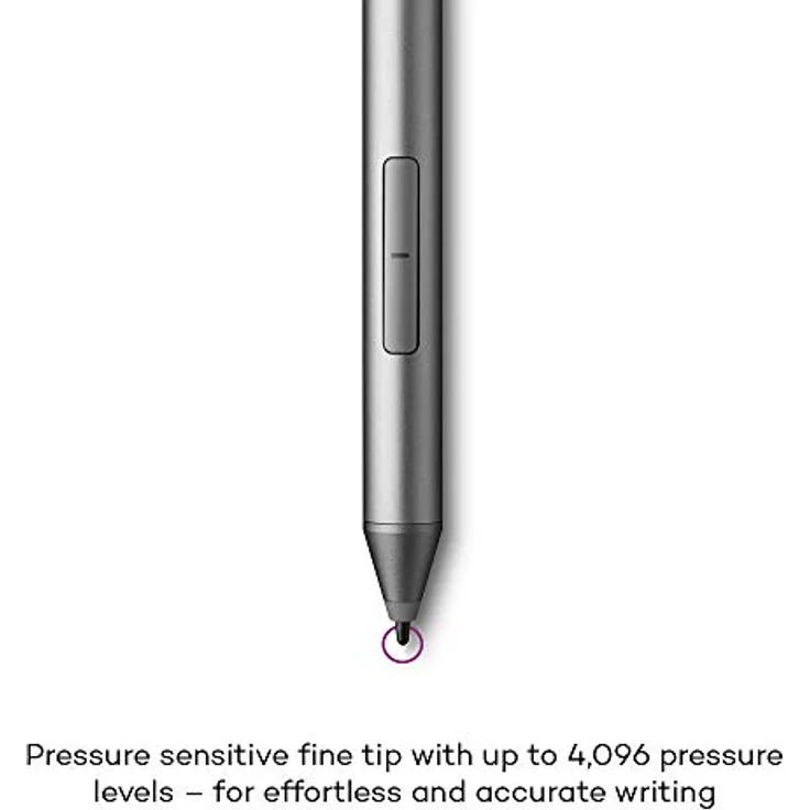 Wacom Bamboo Ink-Active Stylus (2. Generation, mit 4.096 Druckstufen zum natürlichen Schreiben & Anfertigen von Notizen auf stiftfähigen Touchscreen-Geräten mit Microsoft Windows 10) grau – Bild 3