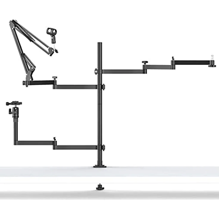 Ulanzi Broadcast Desktop Stand mit 3 Armen, stabil für Livestreaming und Videoproduktion – Bild 4