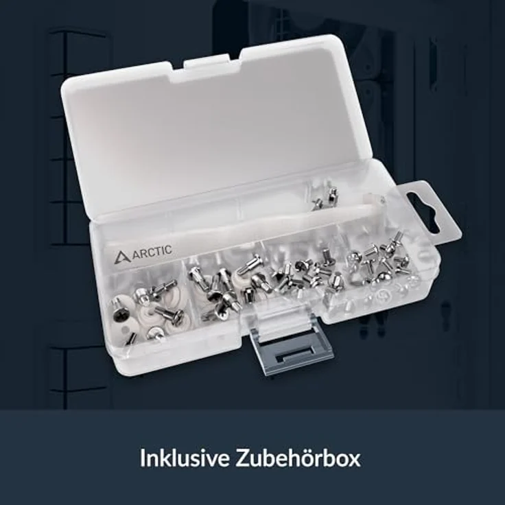 Arctic Cooling ACPCC00014A, PC-Gehäuse Midi Tower in Weiss, unterstützt ATX-Mainboards, 5 Lüfterplätze, vorinstalliertes Netzteil, Sichtfenster – Bild 9