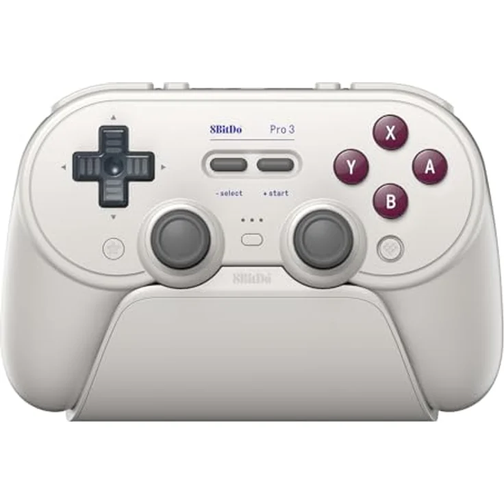 8bitdo 8Bitdo Pro 3 Bluetooth Controller für Switch/Switch 2, Multiplattform-Kompatibilität, swappable ABXY-Tasten, Pro Back Buttons, integrierte Ladestation, TMR-Joysticks - G Classic – Bild 1
