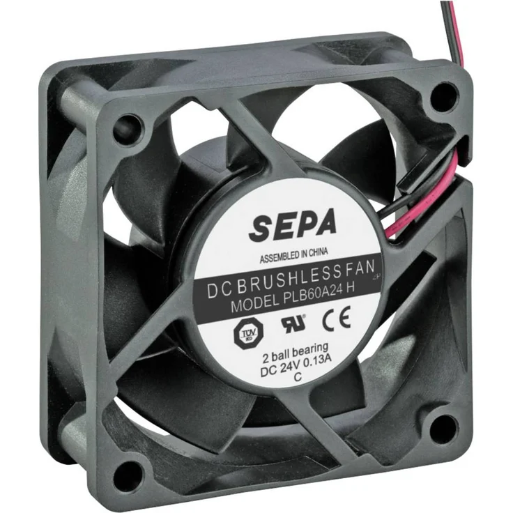 SEPA PLB60A24SE16A Axiallüfter 24 V/DC mit 36.7 m³/h, kompakt 60 x 60 x 25mm für industrielle Anwendungen