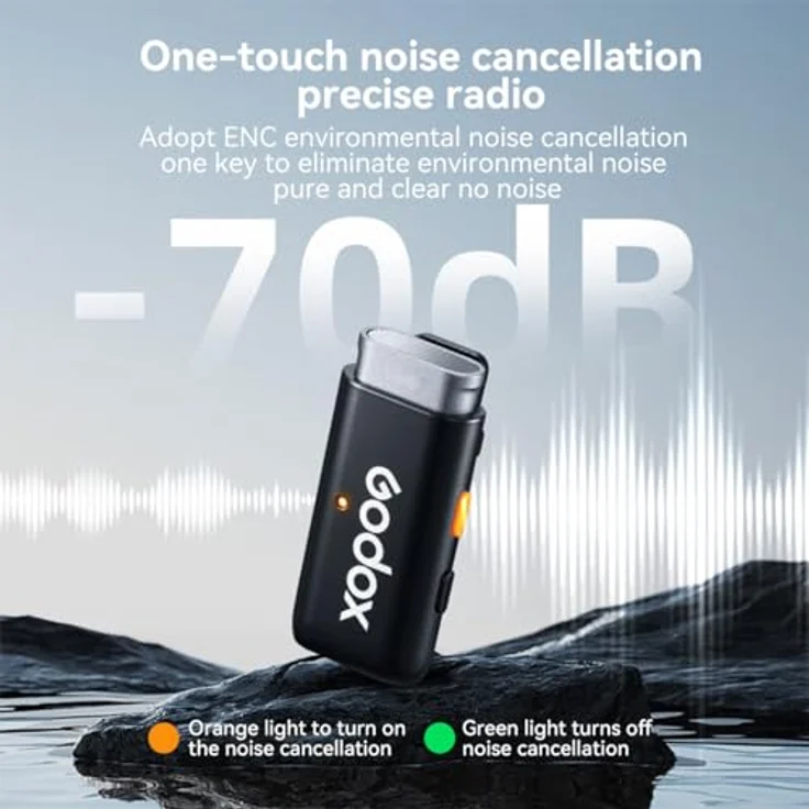 GODOX WES2 Kit1 Funkmikrofon, kabelloses System für hohe Audioqualität – Bild 4