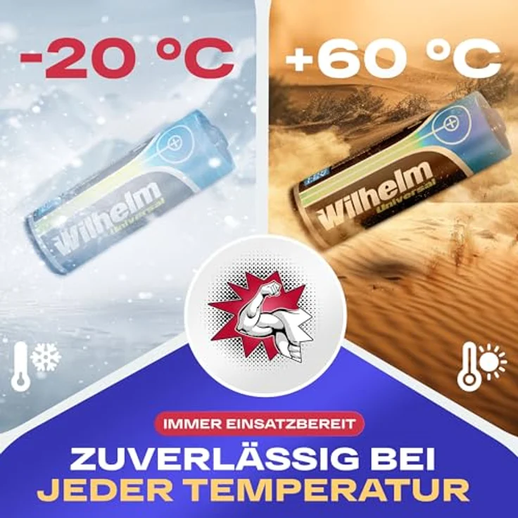 Wilhelm Universal Batterien AA Mignon, 100er Pack, 1,5V/2800mAh, ideal für hohe Energiegeräte – Bild 3