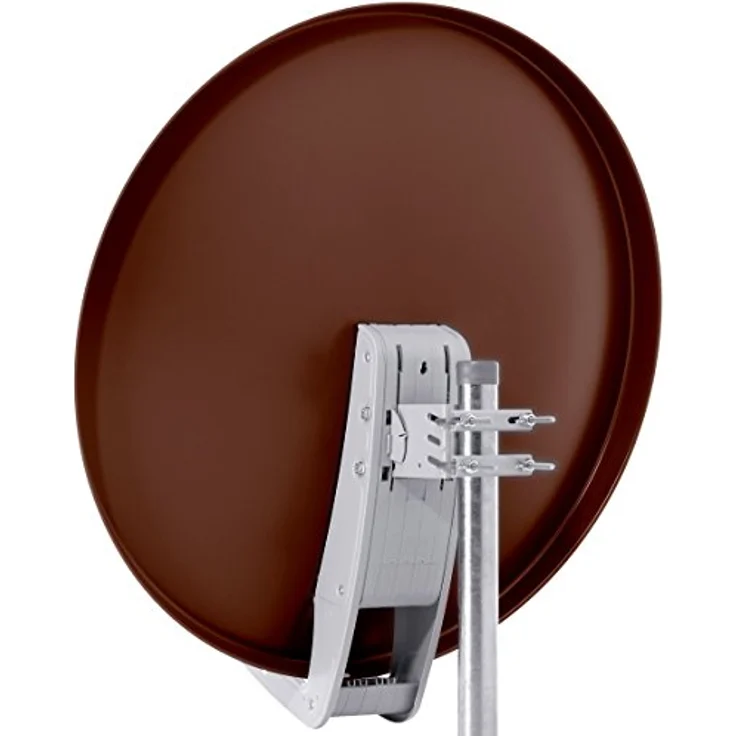 Axing SAA 85-03 Satelliten-Schüssel mit 40 mm LNB-Halterung, Aluminium Sat-Spiegel, Größe: 85 cm ziegelrot – Bild 4
