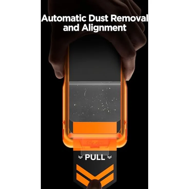 Spigen AlignMaster S Panzerglas Schutzfolie für iPhone 17 Pro Max, automatisches Ausrichtungs-Installationsset, ultrascharfe Klarheit, hoher Kratzschutz – Bild 3