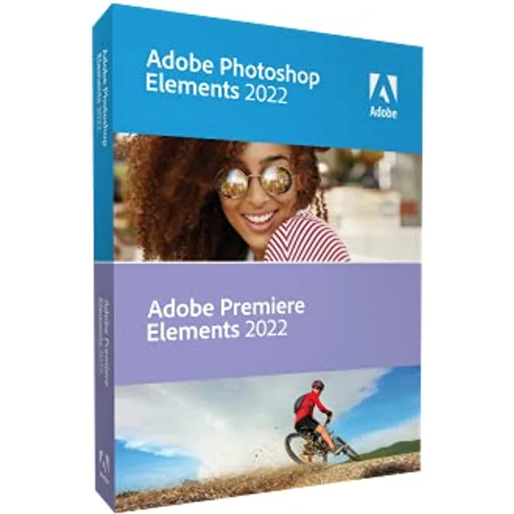 Adobe Photoshop & Premiere Elements 2022|Bundle|1 Gerät|unbegrenzt|PC/Mac|Disc|Disc