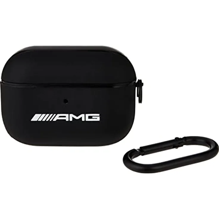 Mercedes Mercedes AMG Leder Großes Logo – CASE AirPods Pro (Schwarz), Kopfhörertasche + Schutzhülle, Schwarz