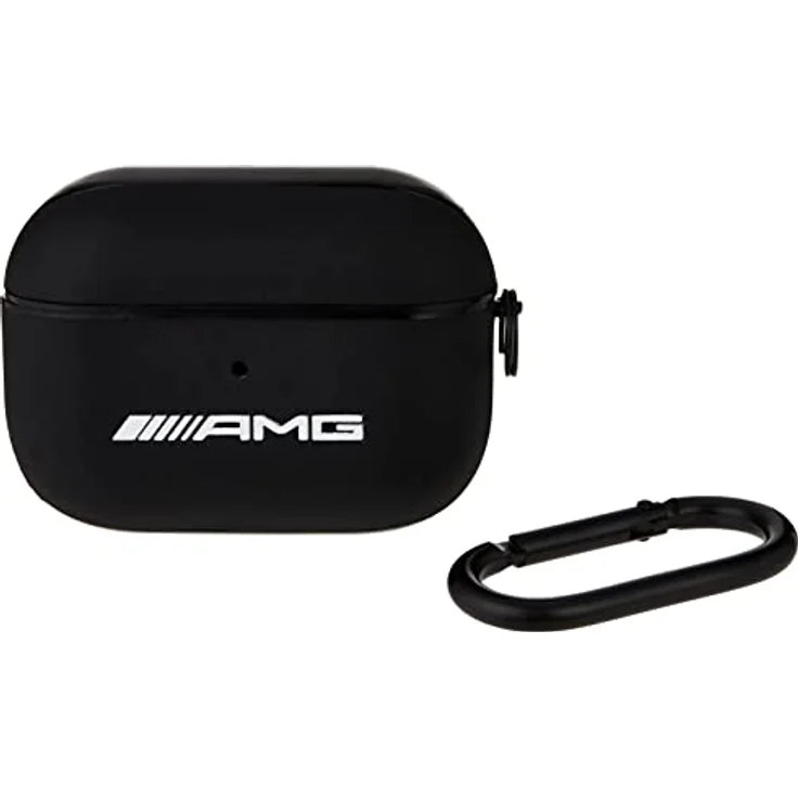Mercedes Mercedes AMG Leder Großes Logo – CASE AirPods Pro (Schwarz), Kopfhörertasche + Schutzhülle, Schwarz – Bild 1