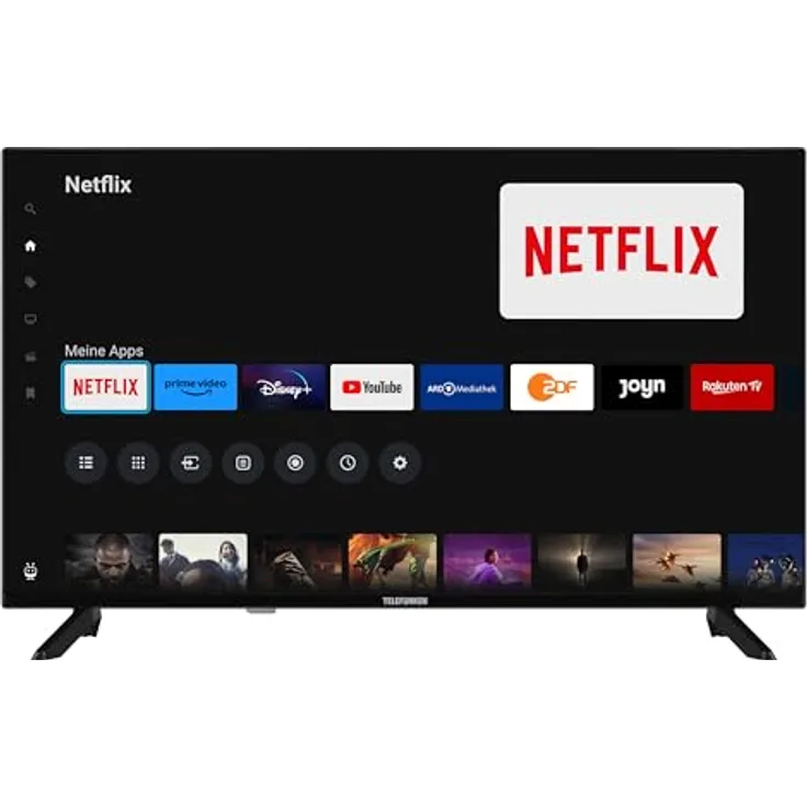 Telefunken Fernseher 40 Zoll Smart TV Powered by TiVo (Full HD, HDR, Triple-Tuner, HD+ 6 Monate inkl.) D40F751X7CW - Flachbildschirm mit atemberaubenden Bildern