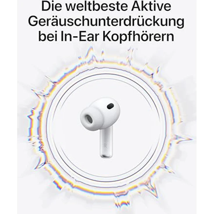Apple AirPods Pro 3, Kabellose In‑Ear Kopfhörer mit Aktiver Geräuschunterdrückung, Herzfrequenzmessung, Hörgerätefunktion, 3D Audio und USB-C Ladeanschluss – Bild 2