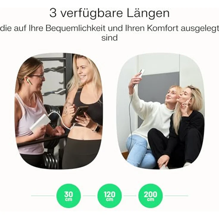 Green Cell PowerFlex, USB-C Kabel 100W PD, USB-C (100W PD) auf USB-C (100W PD), 2 m, Minzgrün – Bild 6