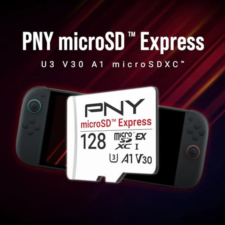 PNY microSD™ Express 128GB UHS-I U3 V30 A1 microSDXC Flash-Speicherkarte, bis zu 890MB/s Lesen & bis zu 550MB/s Schreiben, kompatibel mit Nintendo Switch 2 – Bild 4