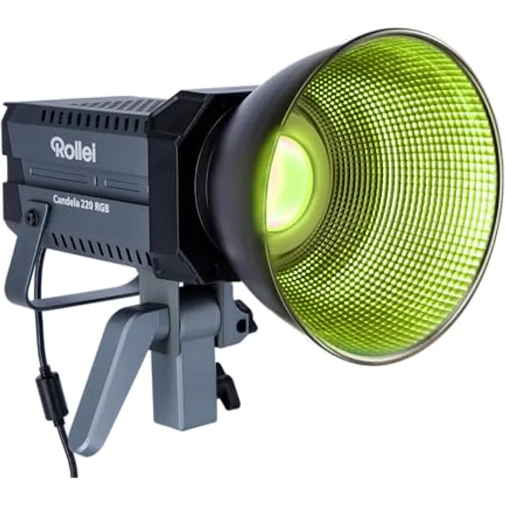 Rollei Candela 220 RGB - 220W LED-Licht für kreative Beleuchtung RGB und Bi-Color, Ultrakompakt & Duale Stromversorgung