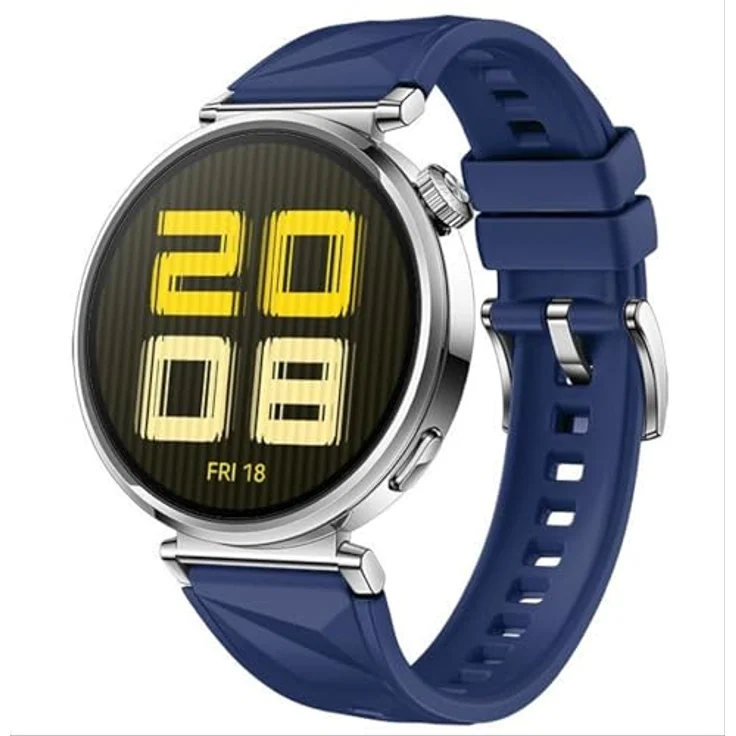 GIOPUEY Armband für Huawei Watch GT 6/GT 5 41mm/5 Pro 42mm, Weiches Silikon, Verschleißfest und Atmungsaktiv - dark blue – Bild 3