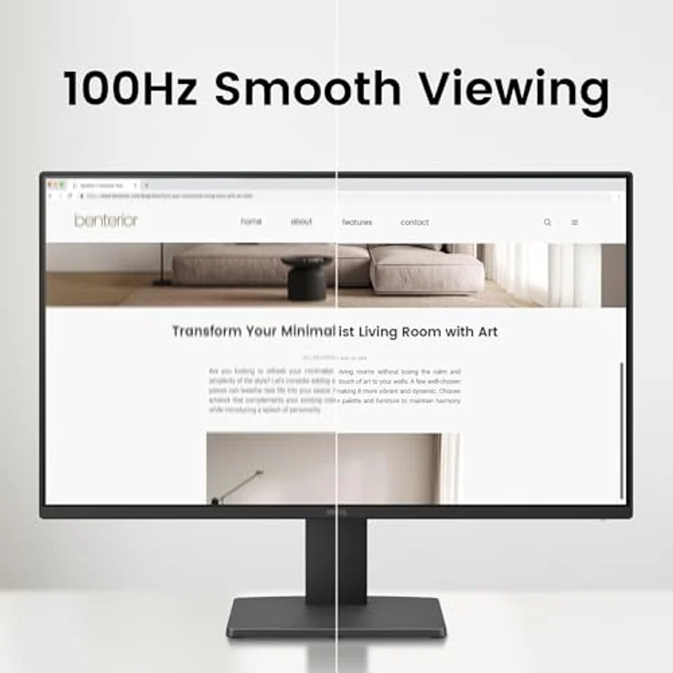 BenQ GW2491 23,8 Zoll 1080p FHD 100Hz IPS Eye-Care-Monitor, ultraschmaler Rahmen, TÜV-Zertifiziert, flimmerfrei, Low Blue Light Plus, Eye-CareU – Bild 4