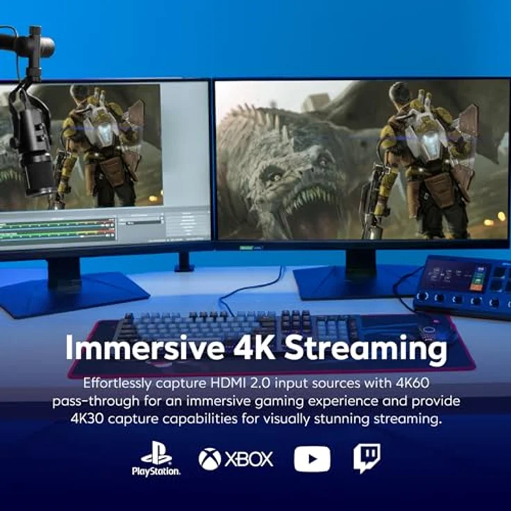 AVerMedia HDMI-Capture-Karte für Streaming und Videospiele, 4K60 Pass-Through mit ultraniedriger Latenz auf PS5, PS4 Pro, Xbox Series X/S, Xbox One X, Switch-Spielen - GC571 Live Streamer Ultra HD – Bild 4