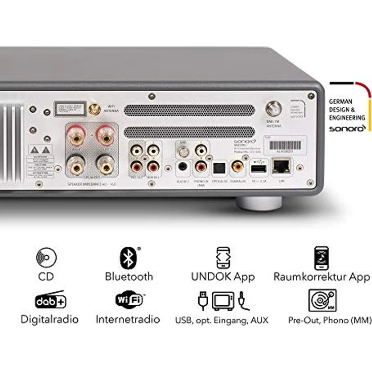 sonoroMAESTRO HiFi Receiver mit Internetradio & CD-Player in graphit – Bild 3