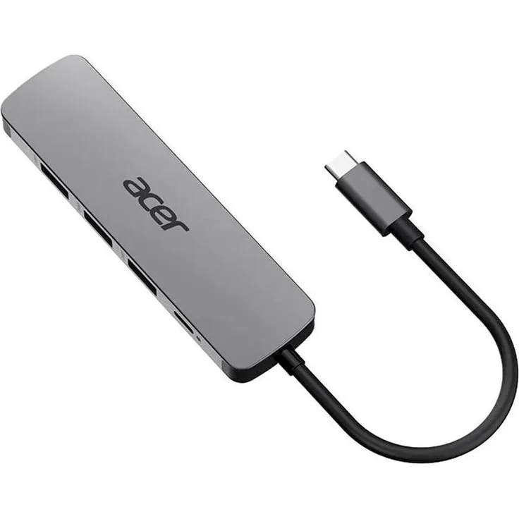 Acer 5in1 Type C Dongle, Kabelgebunden, USB 3.2 Gen 1, 100 W, Silber, 3840 x 2160 Pixel, 60 Hz