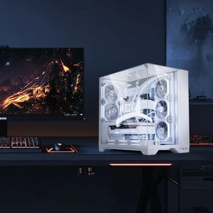 Lian-Li O11D Evo (E-ATX), PC Gehäuse, Transparent mit ARGB-Lichtstreifen – Bild 2