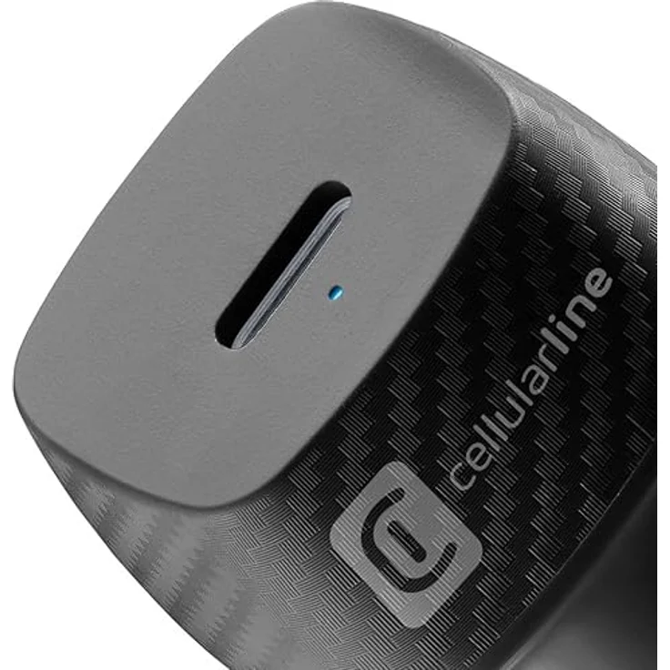 Cellularline - USB-C Car Power 20W - 20-W-USB-C-Autoladegerät - Automatischer 12V/24V-Zigarettenanzünder-Adapter - Überlast- und Kurzschlussschutz - Schwarz – Bild 2