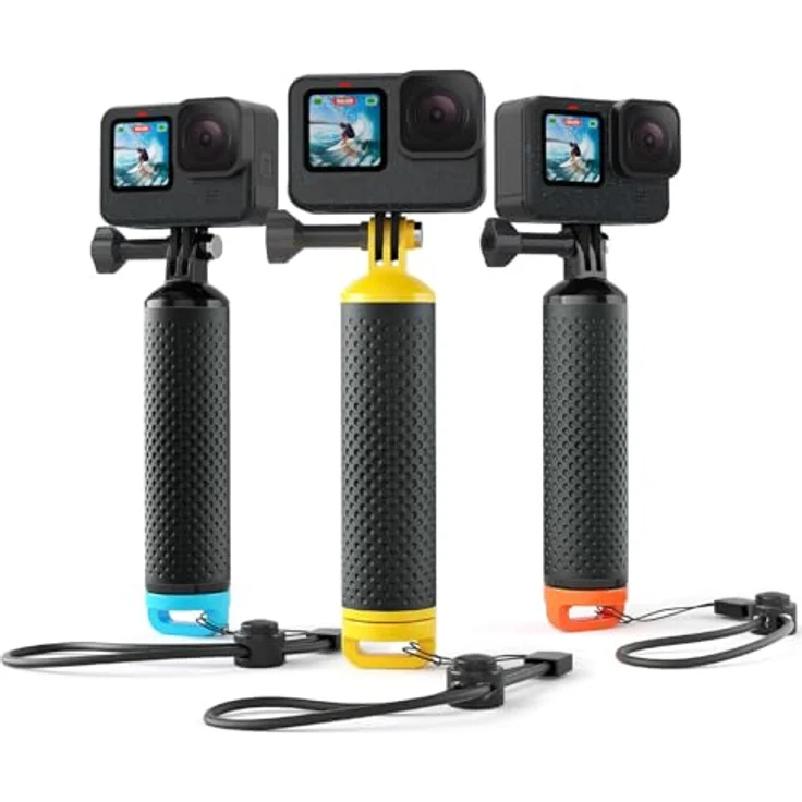 Sametop Schwimmender Handgriff Wasserdicht Handgriff Floating Hand Grip Einbeinstativ Tauchen Stock für GoPro Hero 6, 5, 4, Session, 3+, 3, 2, 1 Kameras – Bild 2