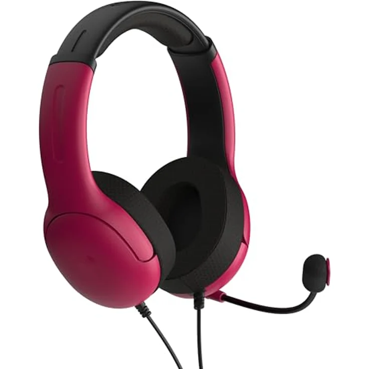 PDP Airlite Gaming Headset, kabelgebunden mit Geräuschunterdrückendem Mikrofon, Schwarz-Rot – Bild 5