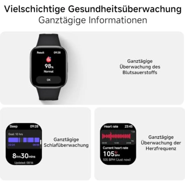 Xiaomi Redmi Watch 6 Active, Smartwatch mit 4,7 cm AMOLED-Display, Gesundheitssensoren und Bluetooth 5.3, orange – Bild 7