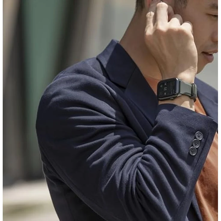UNIQ Linus Airosofy Silikon-Armband für Apple Watch, 49/45/44/42 mm, wasserdicht und atmungsaktiv, Rennblau – Bild 4