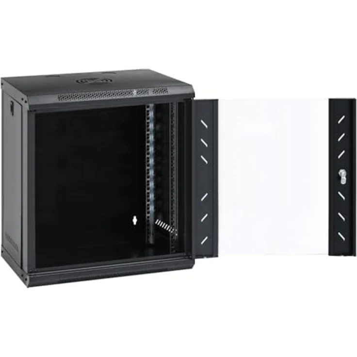 vidaXL 12U Wand Netzwerkschrank, Serverschrank Wandmontage, abschließbar, 19" Rack, IP20, aus kaltgewalztem Stahl – Bild 2