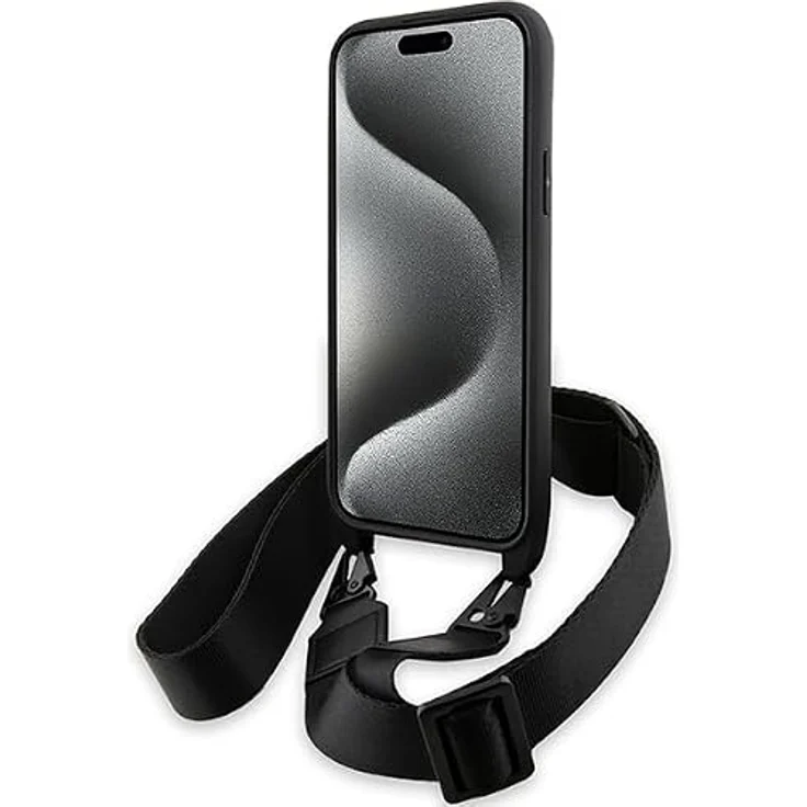 BMW M Edition Carbon Tricolor Lines & Strap Hülle für iPhone 15 / 14 / 13 - Schwarz, sportliches Design, exzellenter Schutz – Bild 4