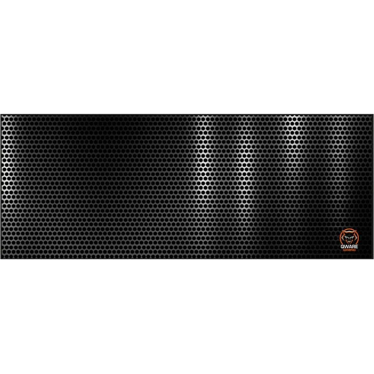 Qware Gaming Mauspad XL, 90 x 35 cm, rutschfeste Gummiunterseite, glatte Stoffoberfläche, schwarz