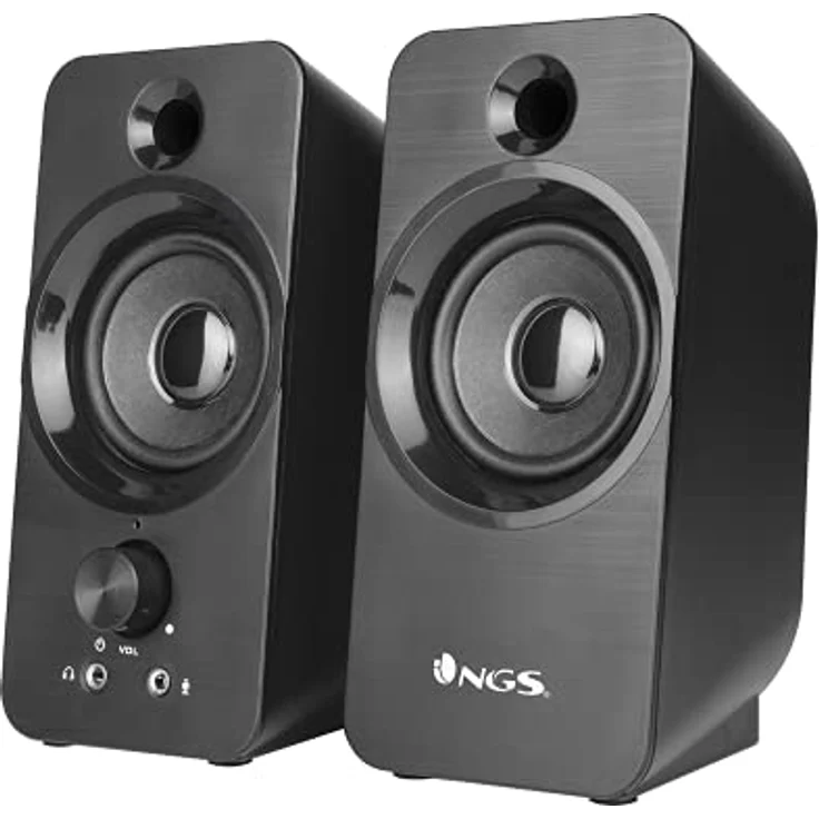NGS SB 350, 2.0 PC-Lautsprecher mit 2x6 Watt RMS, Schwarz – Bild 3