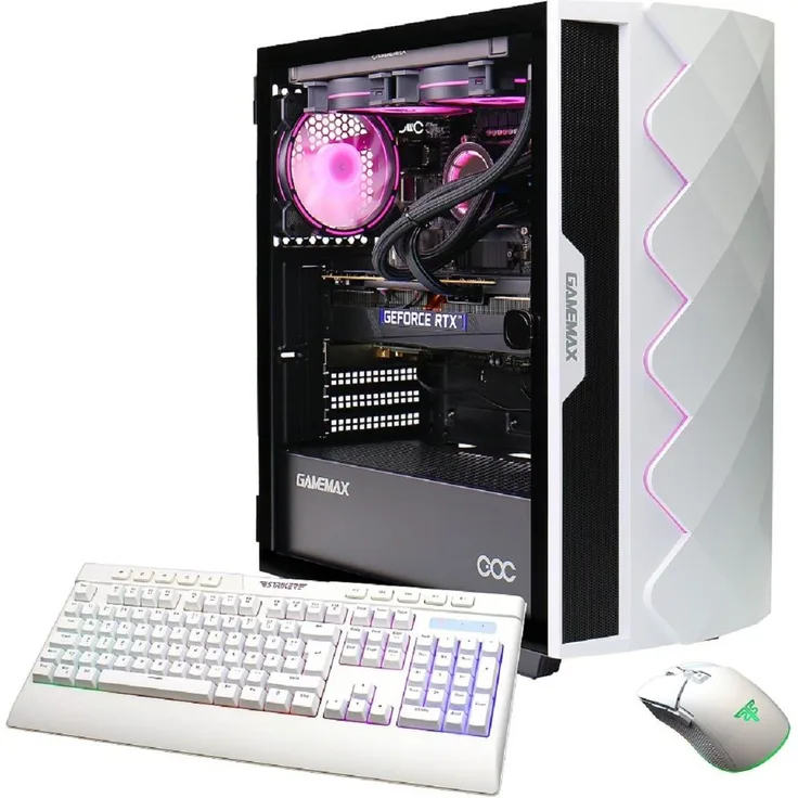 Hyrican GAMEMAX Diamond WT 7706, Gaming-PC mit AMD Ryzen 7 9700X, 32 GB DDR5 RAM, 1 TB SSD, NVIDIA GeForce RTX 5070 Ti, Wasserkühlung, Schwarz