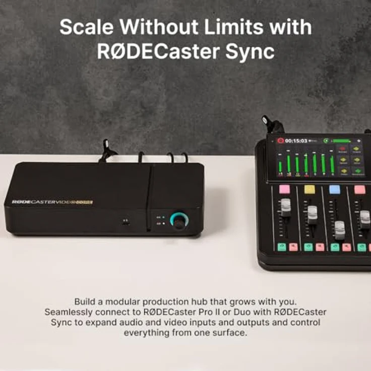 Rode Rodecaster Video Core Konsole für Audio-Video-Produktion, All-in-One-System mit Octa-Core-CPU, 3x Full-HD HDMI-Eingängen und Neutrik-Kombibuchsen – Bild 7
