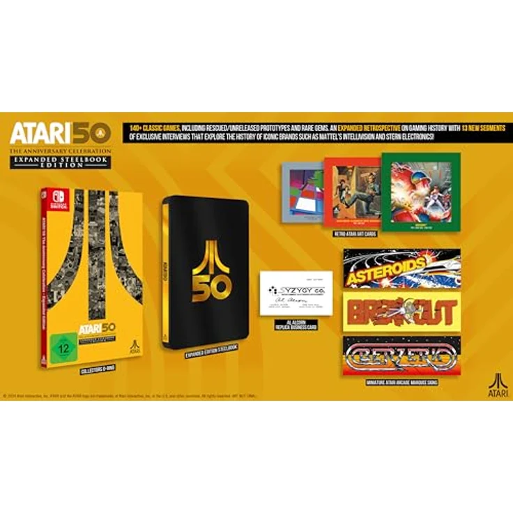 Atari 50: The Anniversary Celebration Expanded Edition - Steelbook - Switch, über 140 klassische Spiele, exklusive Gegenstände und Interviews – Bild 2