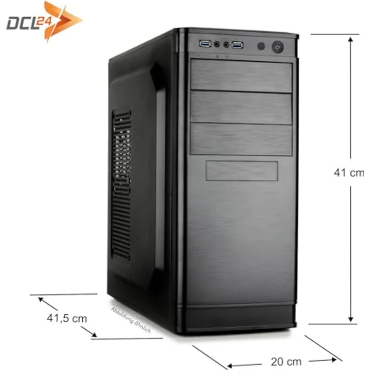 dcl24.de Office Business-PC AMD Ryzen 5 5600G, Radeon Graphics, 16 GB RAM, 500 GB SSD, Windows 11 Pro, WLAN, Schwarz – Bild 6