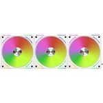 Lian Li PC Lüfter 120mm “AL120 V2” 3er Pack - Lüfter PC für optimale Kühlung - RGB Lüfter 120mm - PC-Kühlung & Lüfter - 120mm Lüfter RGB - Gehäuselüfter 120mm - Weiß