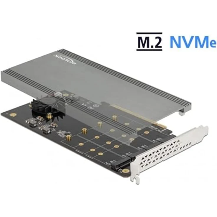 DeLOCK PCI Express x16 Karte zu 4 x intern NVMe M.2 Key M, Netzwerkkarte – Bild 3