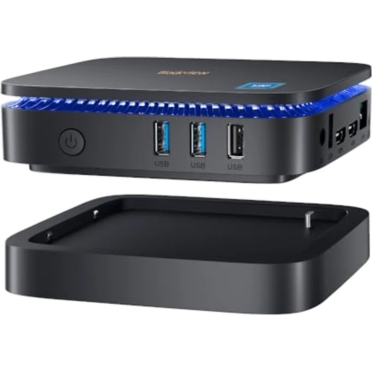 blackview MP60 Mini PC, Intel® Celeron® N5095, 16GB RAM, 512GB SSD, Windows 11 Pro, Wi-Fi 6, ultra-kompakt, VESA-Mount, Dual HDMI, erweiterbar bis 2TB – Bild 4