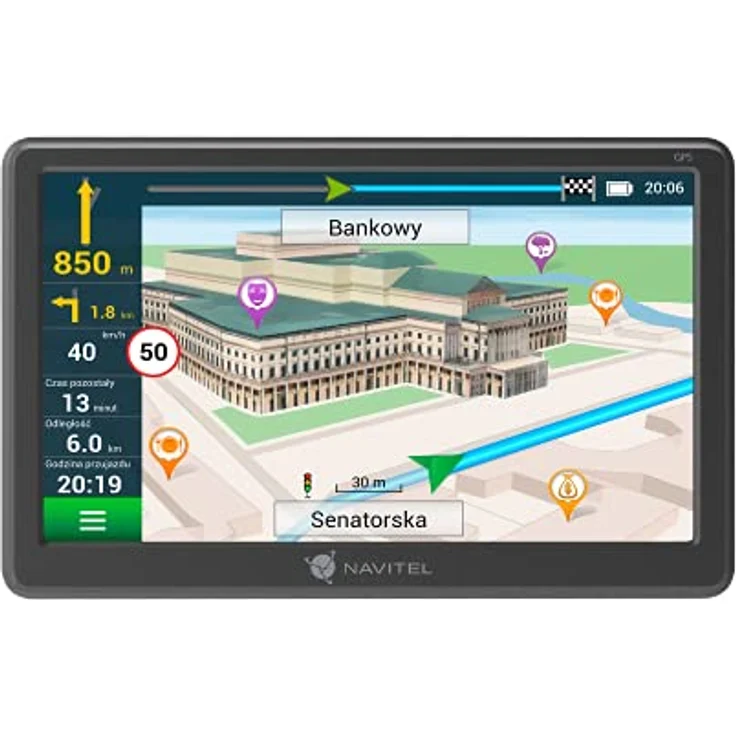 Navitel E707 Magnetic, 7 Zoll GPS-Navigation mit Blitzerwarnungen und MicroSD-Kartenslot bis 32 GB – Bild 2