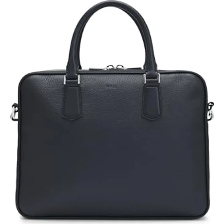 Boss New Crosstown Aktentasche aus 100% Leder, 38 cm mit Laptopfach, schwarz