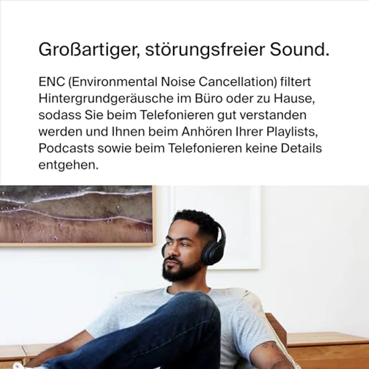 Belkin SoundForm Adapt kabelloser Over-Ear-Bluetooth-Kopfhörer, Headset für die Arbeit, zum Spielen, Gamen, für den Urlaub, mit integriertem Boom-Mikrofon, kompatibel mit iPhone, iPad, Galaxy usw. – Bild 4