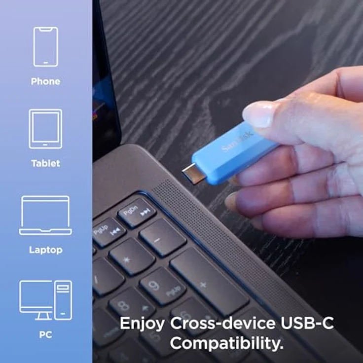 SanDisk Creator USB-C Flash Drive 512 GB (USB Type-C, Bis zu 400 MB/s, Automatisches Backup, Adobe Lightroom inklusive) – Bild 4