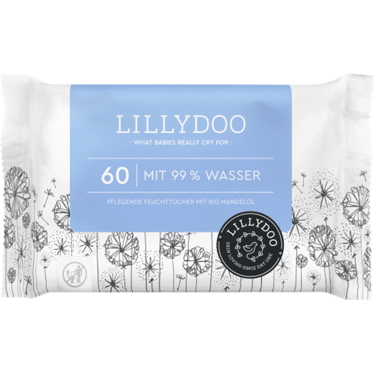 Lillydoo Feuchttücher mit 99 % Wasser