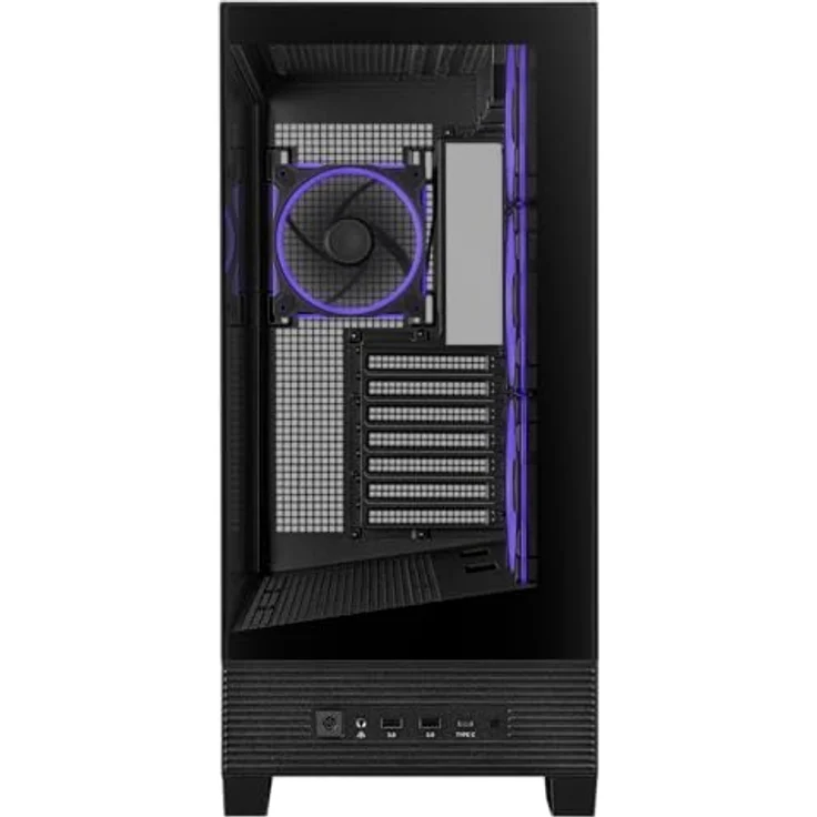 ASUS A31 Plus TG ARGB Black ATX PC Gehäuse (vorinstallierte ARGB-Lüfter, Glasfrontpanel, kompatibel mit Mainboards mit versteckten Anschlüssen, unterstützt 360-mm-Radiatoren und 380-mm-Grafikkarten) – Bild 4