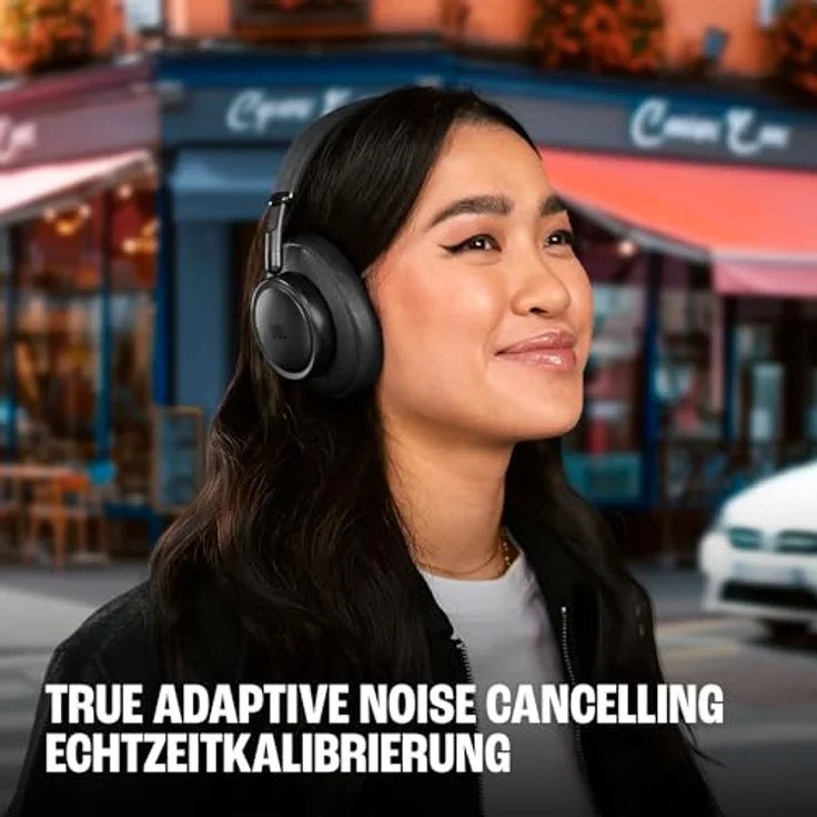 JBL Live 780NC, Kabellose Over‑Ear‑Kopfhörer mit Adaptivem Noise Cancelling, Hi-Res Audio, 80 Stunden Akkulaufzeit, Sprachsteuerung, Schwarz – Bild 3