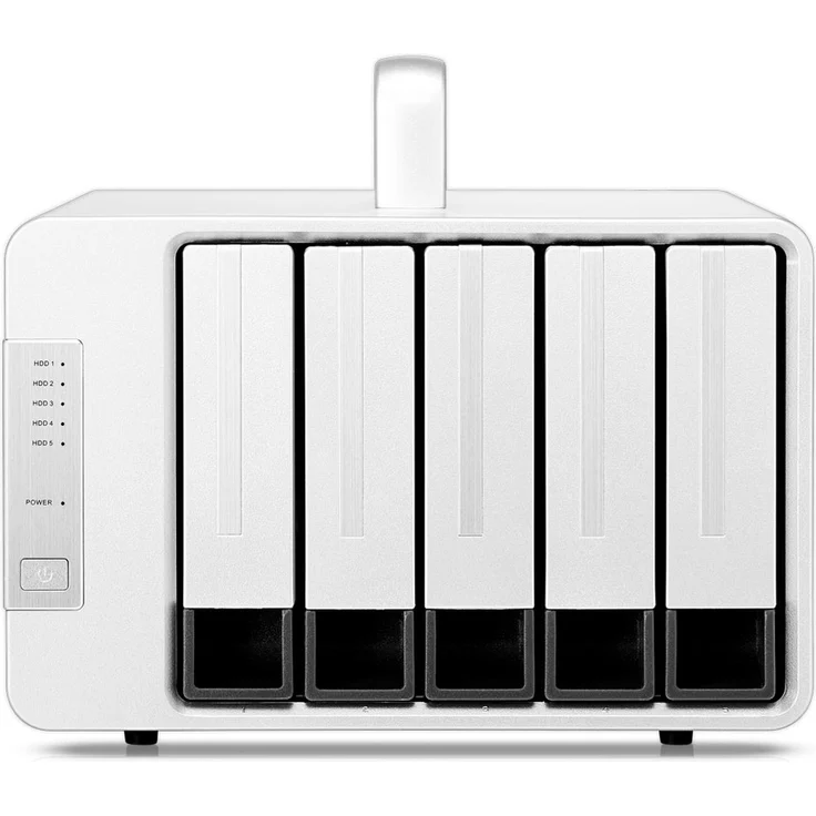 TerraMaster D5 Thunderbolt 3, Desktop NAS mit 5 Einschüben, Grau, bis zu 90 TB Speicherkapazität