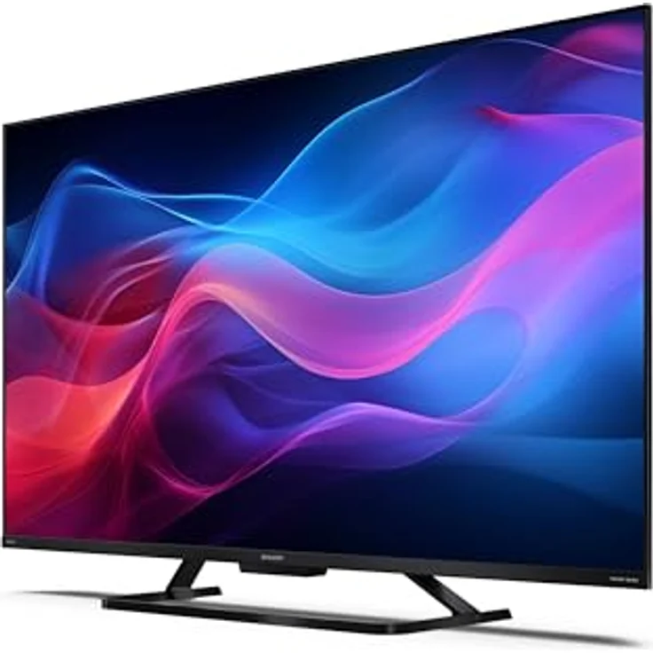 SHARP 43GR8265E - 43 Zoll 4K Ultra HD 144Hz Google TV QLED Smart TV ohne Rahmen, Schwarz – Bild 3