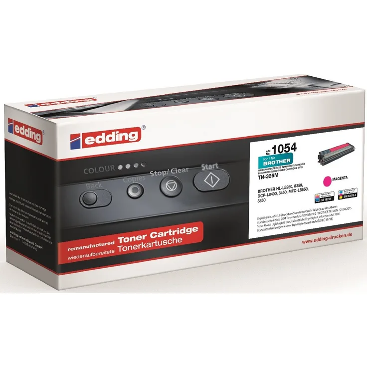edding Tonerpatrone EDD-1054, kompatibel mit Brother TN-326M, magenta, bis zu 3.500 Seiten